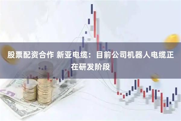 股票配资合作 新亚电缆:目前公司机器人电缆正在研发阶段