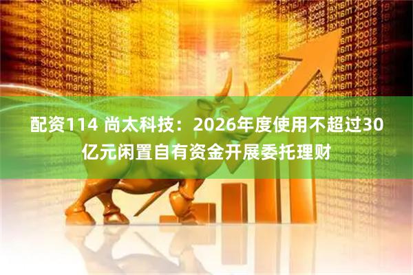 配资114 尚太科技：2026年度使用不超过30亿元闲置自有资金开展委托理财